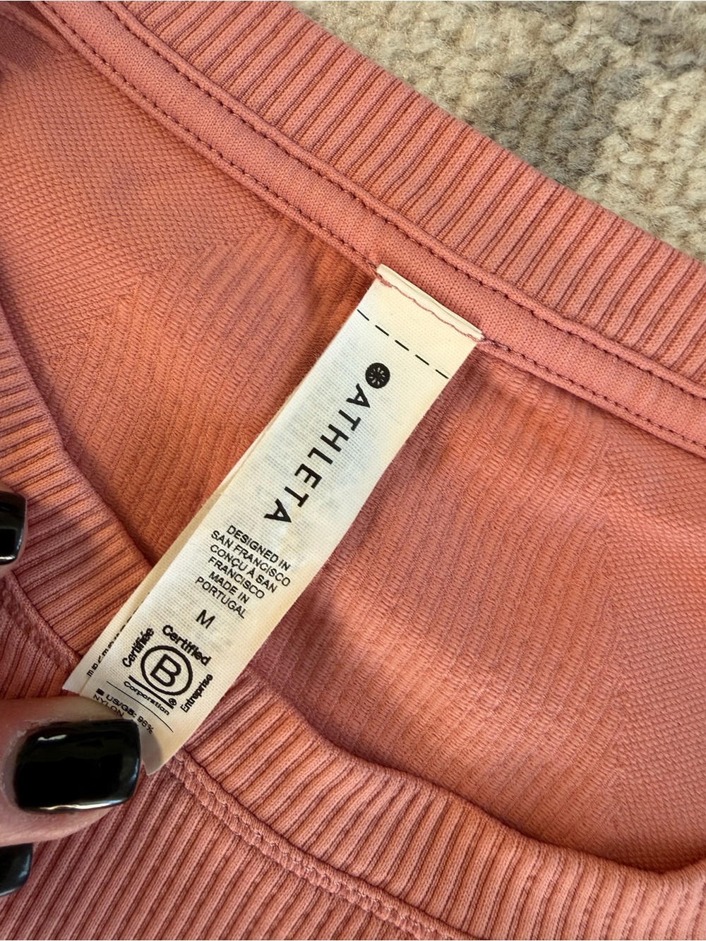 Athleta Long Sleeve Top - Coral